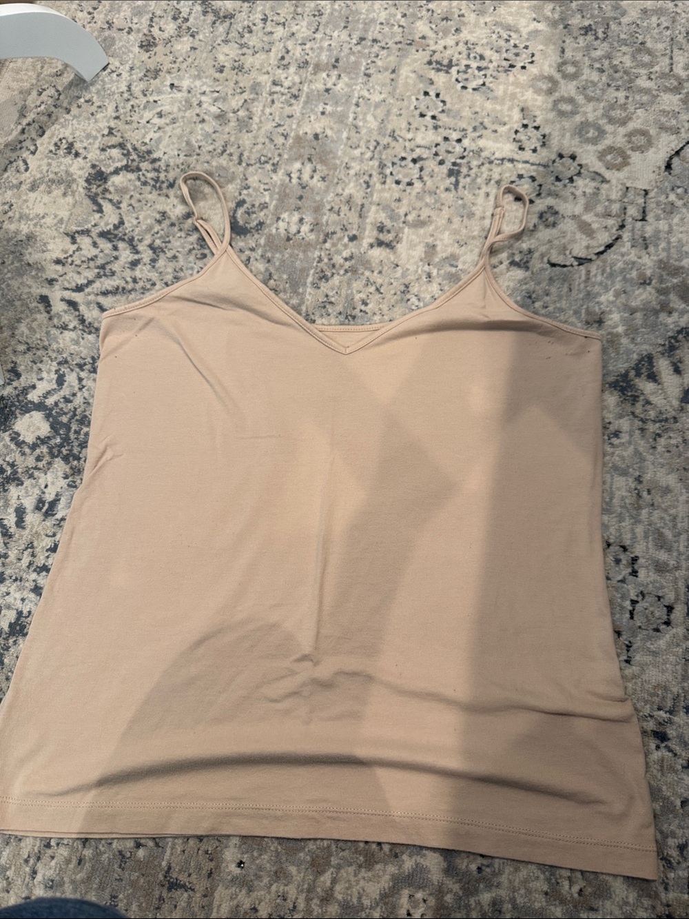 LOFT Neutral Beige Scoop Neck Cami Tank Top